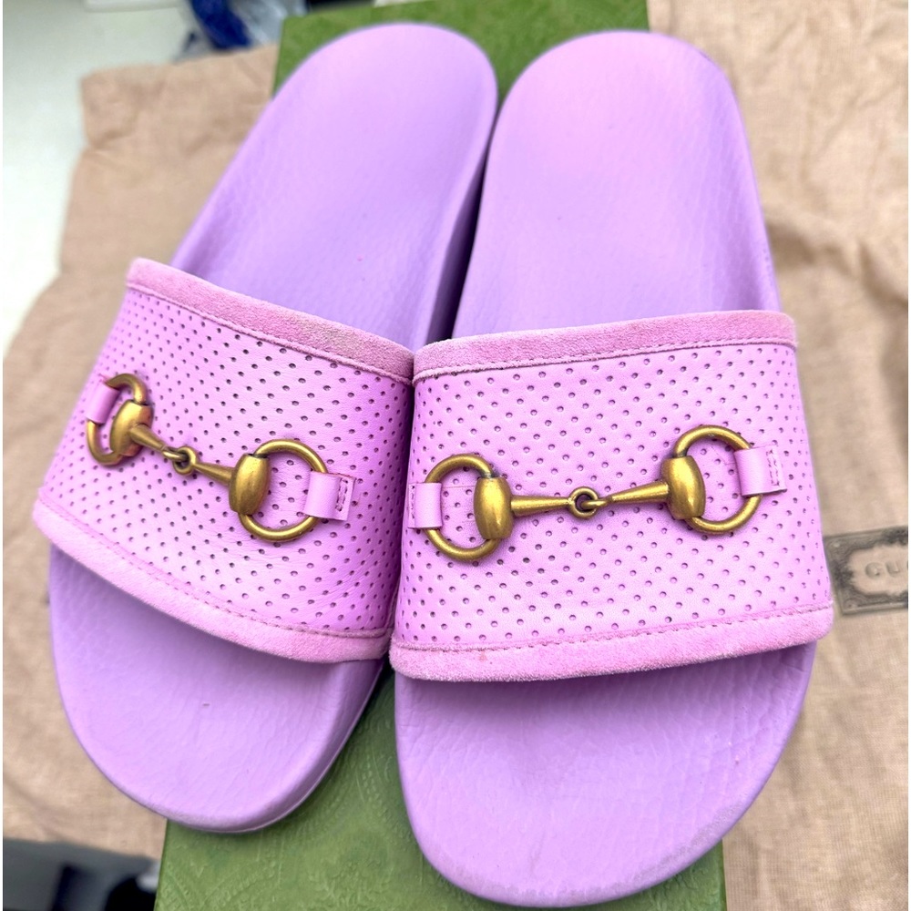 Authentic Gucci Slides Size 38 - image 2